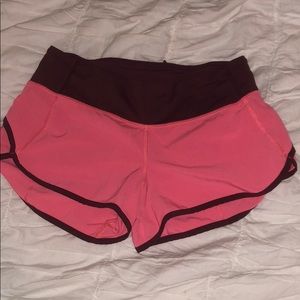 Pink Lululemon shorts
